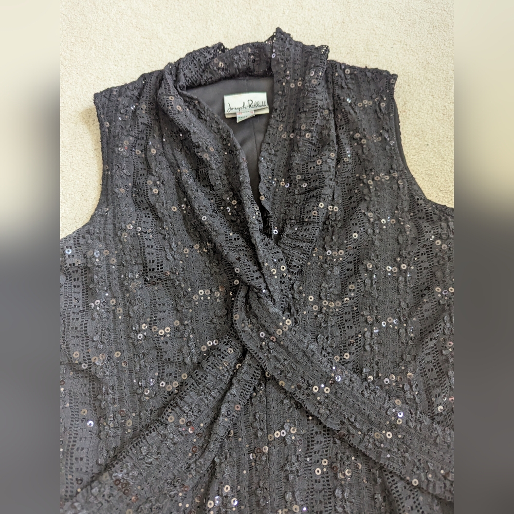 Joseph Ribkoff Black Textured Mini Dress - Picture 3 of 7